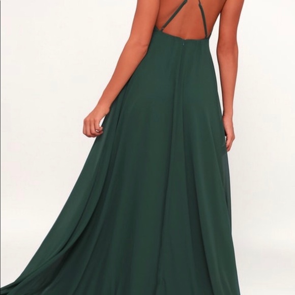 Beautiful emerald green prom dress - Picture 5 of 6